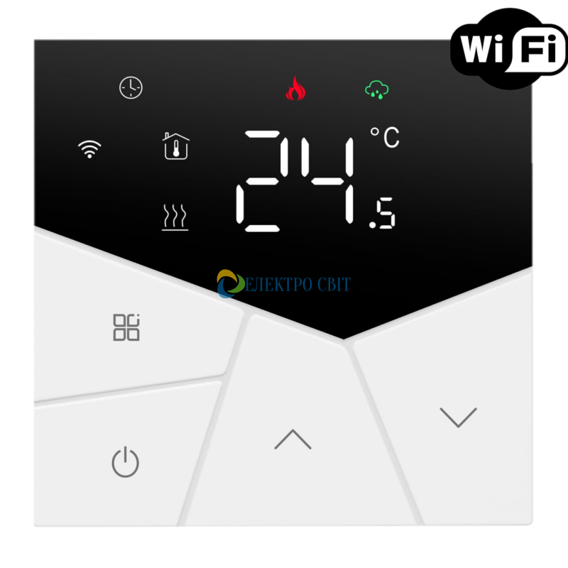 Wi-Fi терморегулятор Ecoset TGP 55 з датчиком підлоги 3м